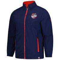 Men's Fanatics Navy Winnipeg Jets Woven Rink Full-Zip Jacket