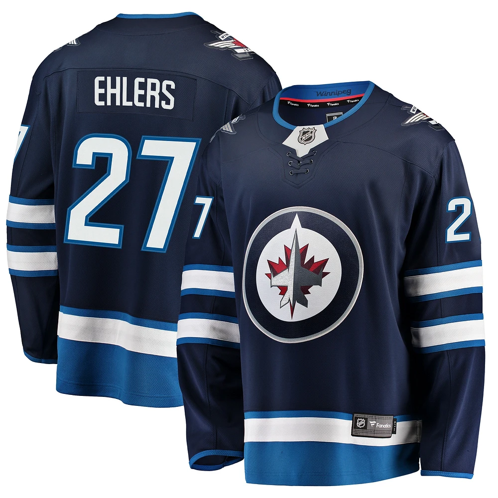 Men's Fanatics Nikolaj Ehlers Navy Winnipeg Jets Breakaway - Jersey