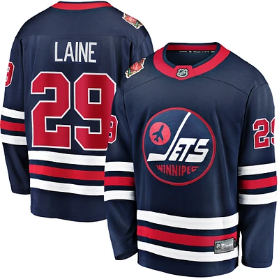 Fanatics pour hommes Patrik Laine, joueur échappé de la marine des Jets Winnipeg 2019 Heritage Classic - Maillot