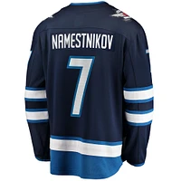 Fanatics pour hommes Vladislav Namestnikov Marine Jets de Winnipeg Accueil Premier Maillot joueur échappé