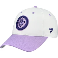 Casquette ajustable authentique Pro Hockey Fights Cancer pour homme, blanche/lavande, des Jets de Winnipeg