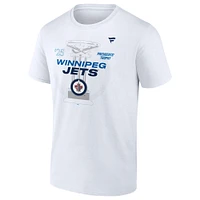 Men's Fanatics White Winnipeg Jets 2025 Presidents' Trophy T-Shirt