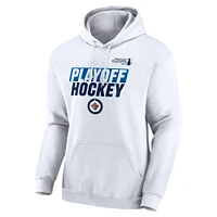 Sweat à capuche blanc Fanatics pour homme des Jets de Winnipeg, édition séries éliminatoires la Coupe Stanley 2025