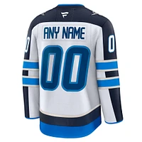 Men's Fanatics White Winnipeg Jets Away Premium Custom Jersey