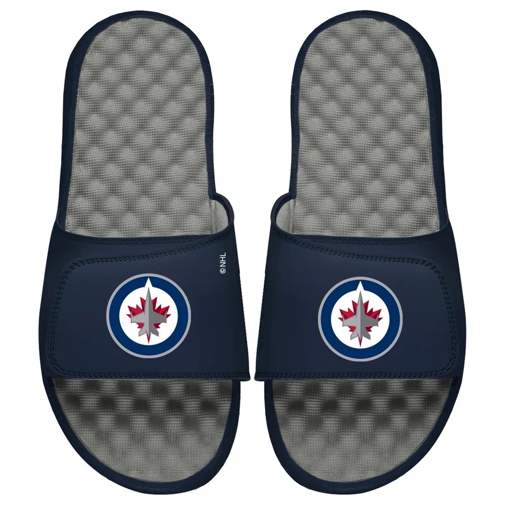 Lids Winnipeg Jets ISlide Vintage Logo Slide Sandals - Navy