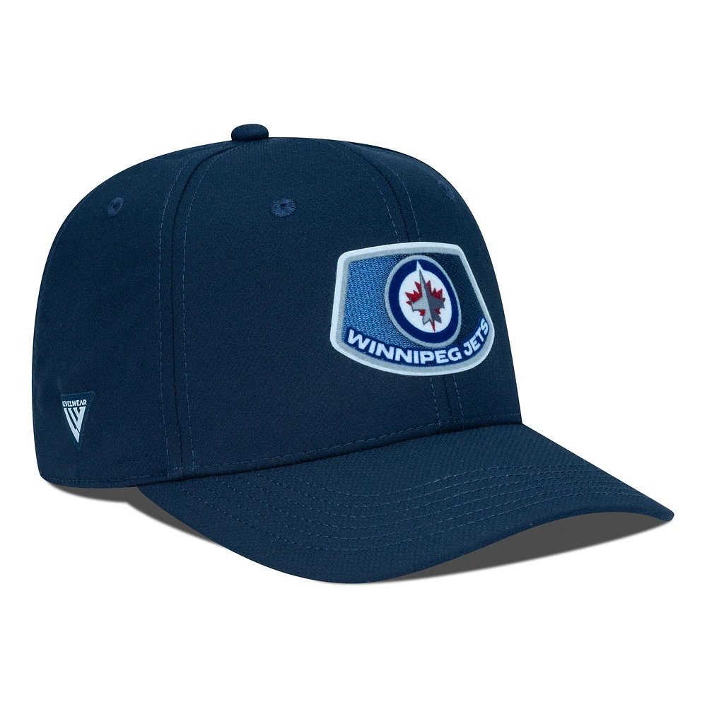 Casquette Rise Skylight Flex bleu marine pour homme des Jets de Winnipeg Levelwear