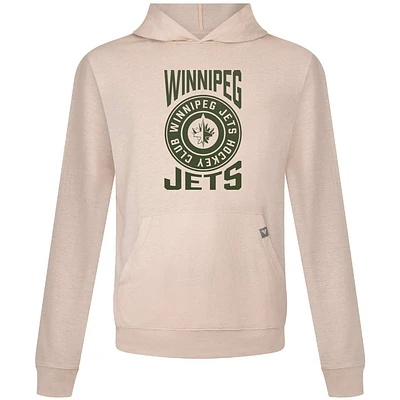 Sweat à capuche Delta Relay Stamp pour homme de Levelwear Oatmeal Winnipeg Jets