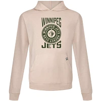 Men's Levelwear Oatmeal Winnipeg Jets Delta Relay Stamp Pullover Hoodie