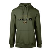 Men's Levelwear Olive Winnipeg Jets Chiseled Delta Podium - Pullover Hoodie