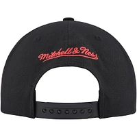 Men's Mitchell & Ness Black Winnipeg Jets Core Team Script 2.0 Snapback Hat