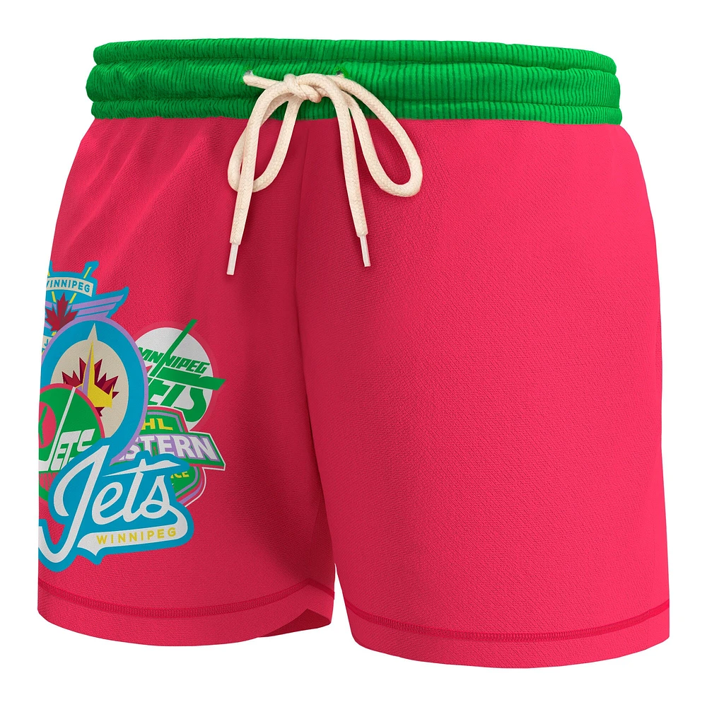 Short pour homme Mitchell & Ness Pink Winnipeg Jets Party Mix