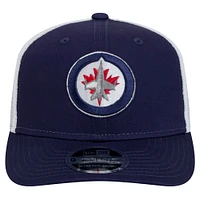 Men's New Era Navy Winnipeg Jets Core Trucker 9SEVENTY Stretch-Snap Hat