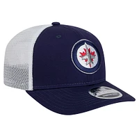 Men's New Era Navy Winnipeg Jets Core Trucker 9SEVENTY Stretch-Snap Hat