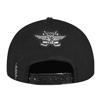 Men's Pro Standard Black Winnipeg Jets Metallic Logo Snapback Hat