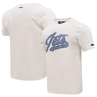 Men's Pro Standard Cream Winnipeg Jets Varsity Blues T-Shirt