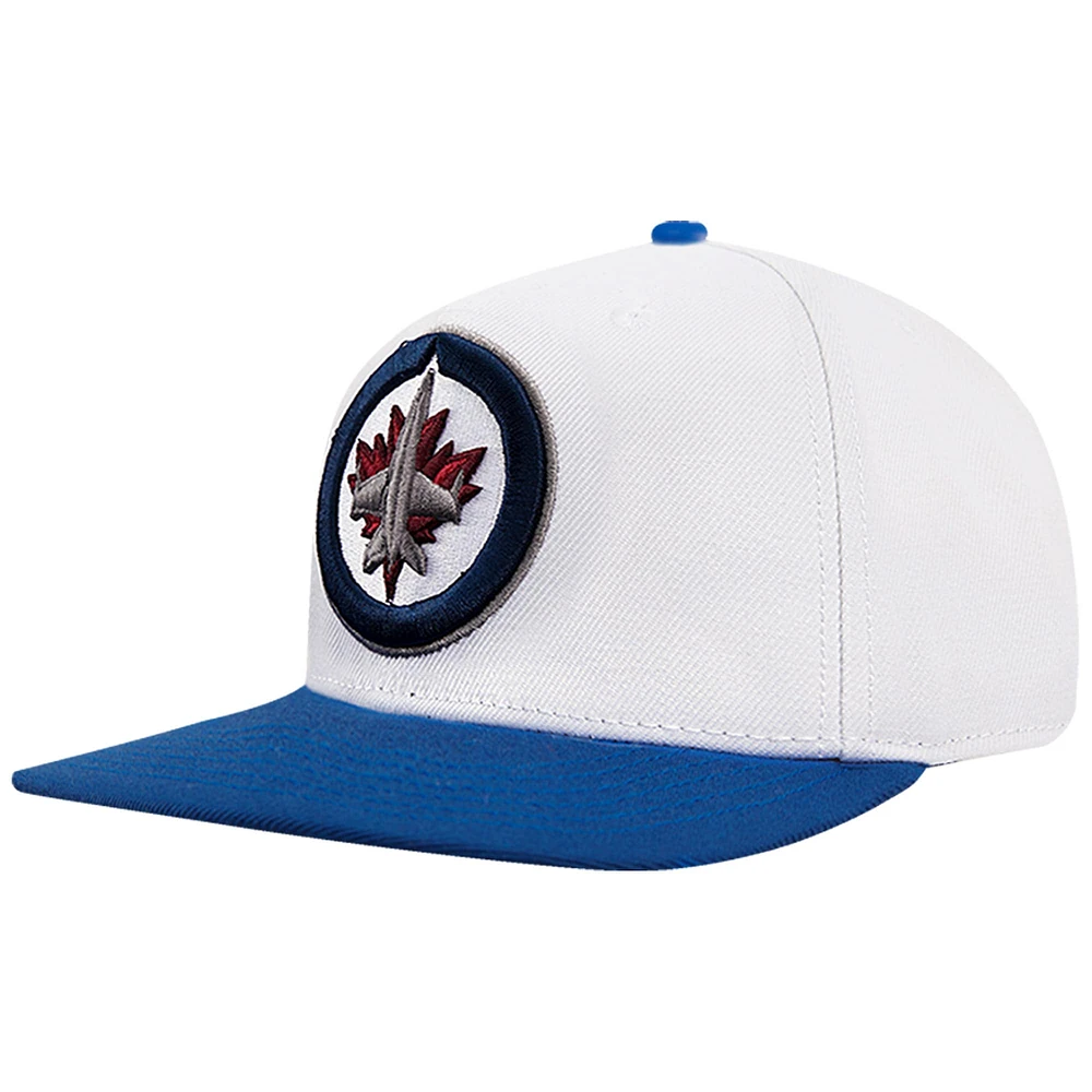 Men's Pro Standard White/Navy Winnipeg Jets Two-Tone Classic Snapback Hat