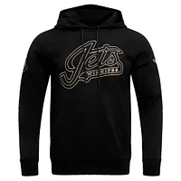 Men's Pro Standard Winnipeg Jets Black & Gold Pullover Hoodie