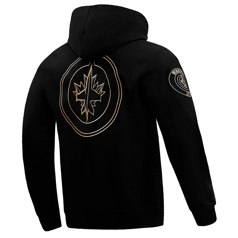 Men's Pro Standard Winnipeg Jets Black & Gold Pullover Hoodie