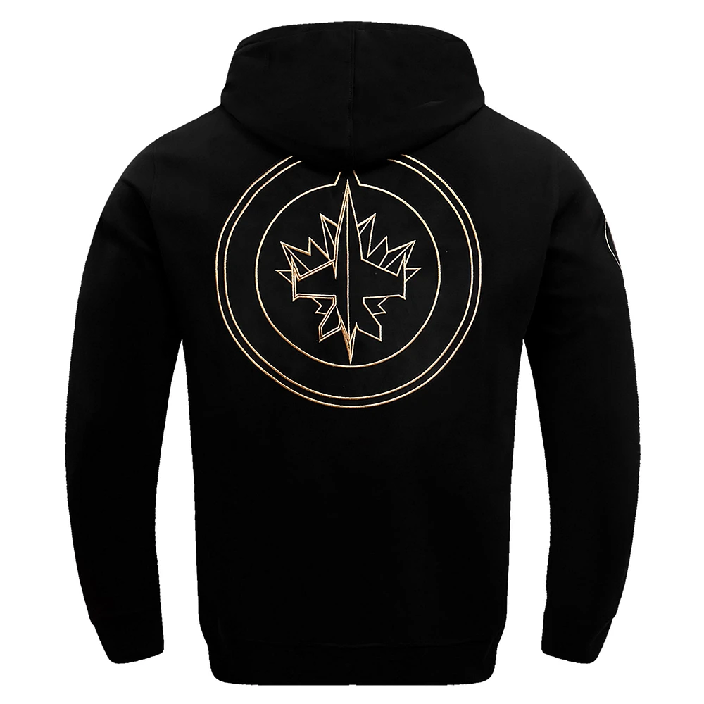 Men's Pro Standard Winnipeg Jets Black & Gold Pullover Hoodie