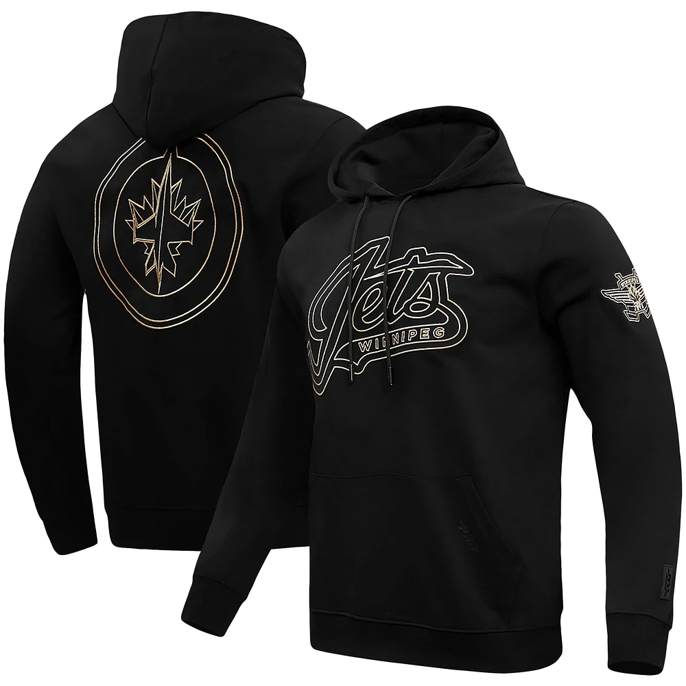 Men's Pro Standard Winnipeg Jets Black & Gold Pullover Hoodie