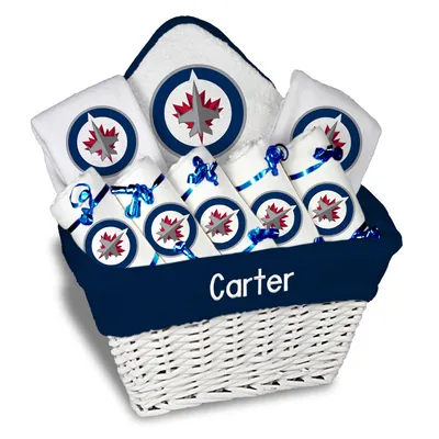 Winnipeg Jets Newborn & Infant Personalized Large Gift Basket - White