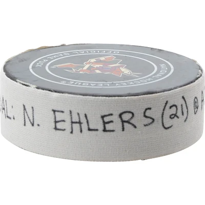 Nikolaj Ehlers Winnipeg Jets Game-Used Goal Puck from April 6 2019 at Arizona Coyotes