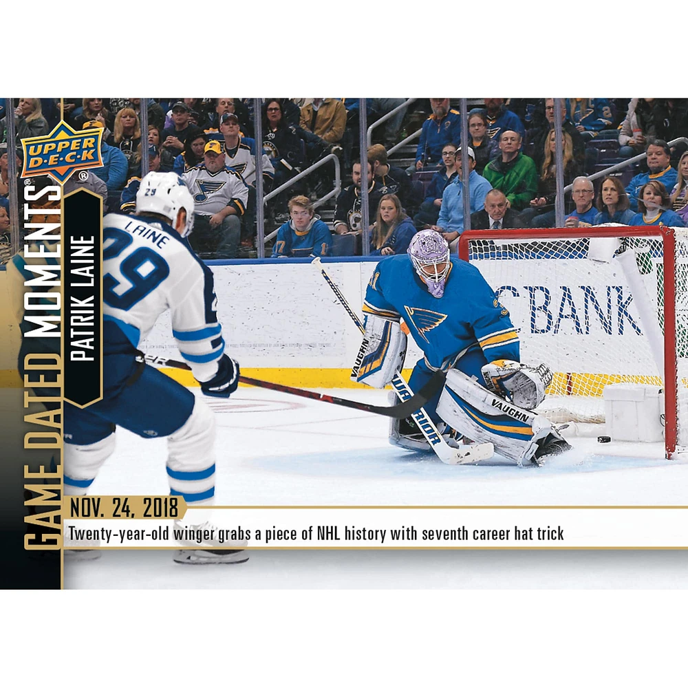 Patrik Laine Winnipeg Jets Unsigned 2018-19 Upper Deck Game Dated Moments #25 Trading Card - Five-Goal Game