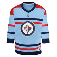 Maillot réplique d'anniversaire des Jets de Winnipeg, bleu clair, pour enfants d'âge préscolaire