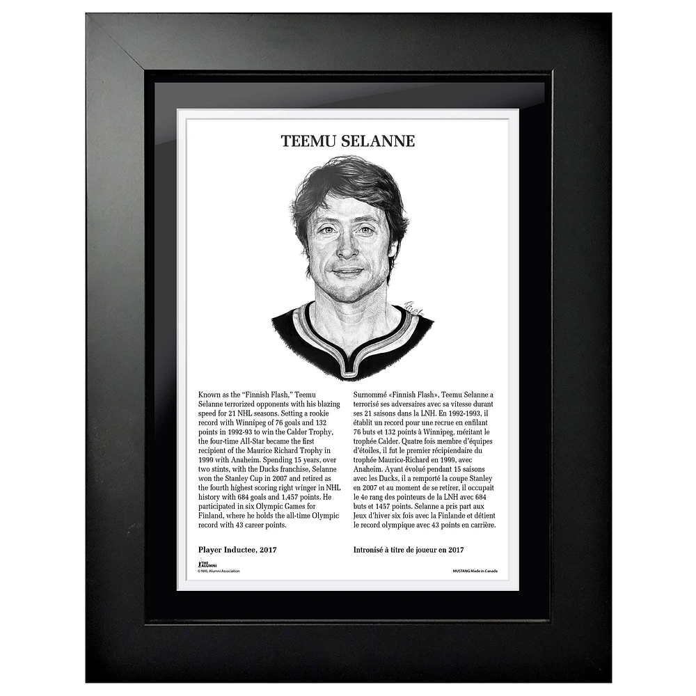 Teemu Selanne Winnipeg Jets - Photo encadrée Legends Line 12 '' x 16 ''