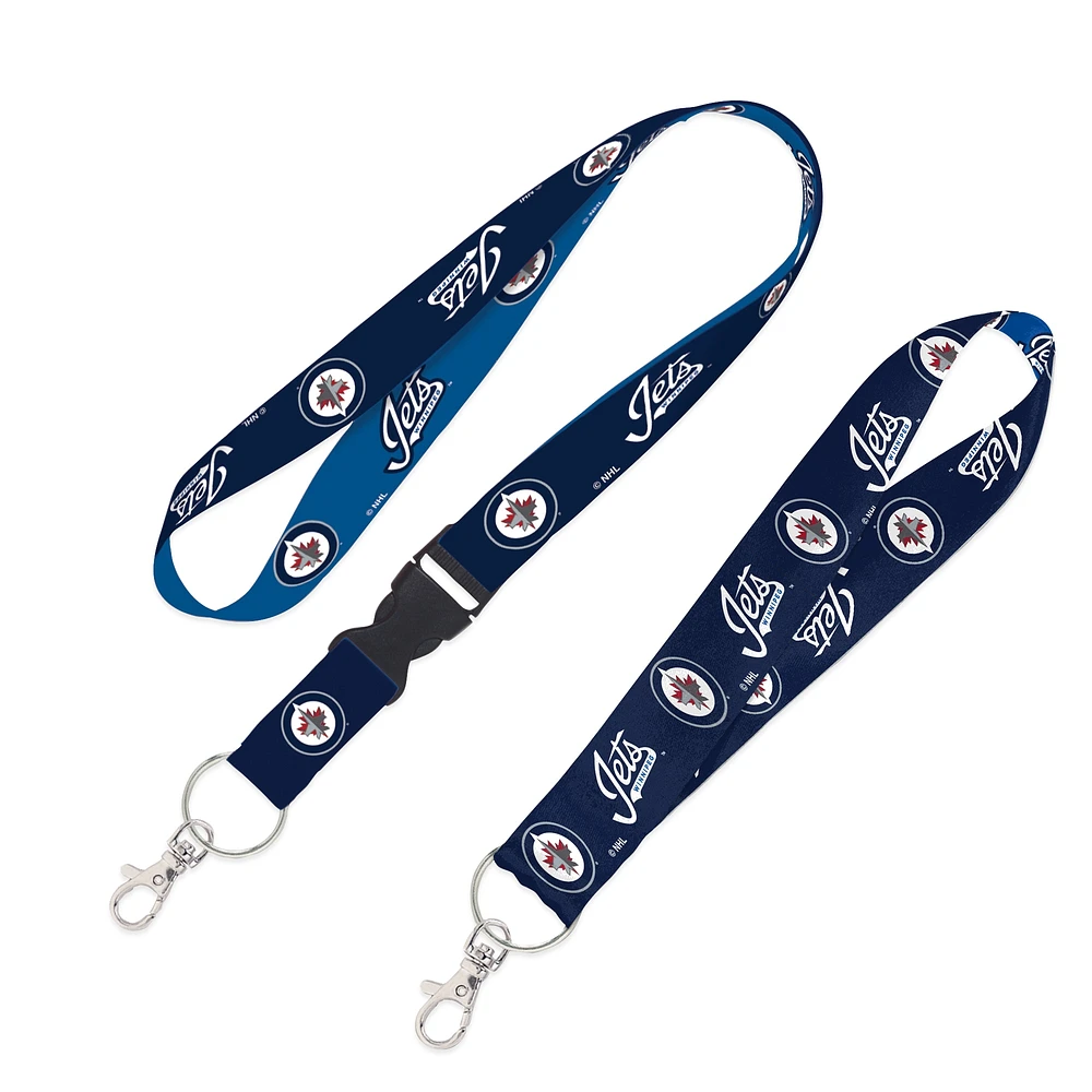 WinCraft Winnipeg Jets Lot de 2 cordons avec boucle amovible et sangle pour clés