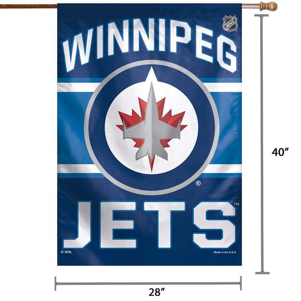 WinCraft Winnipeg Jets 28" x 40" Wordmark Single-Sided Vertical Banner