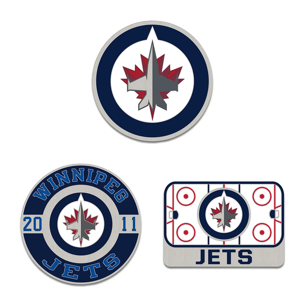 WinCraft Winnipeg Jets Three-Piece Collector Pin Set