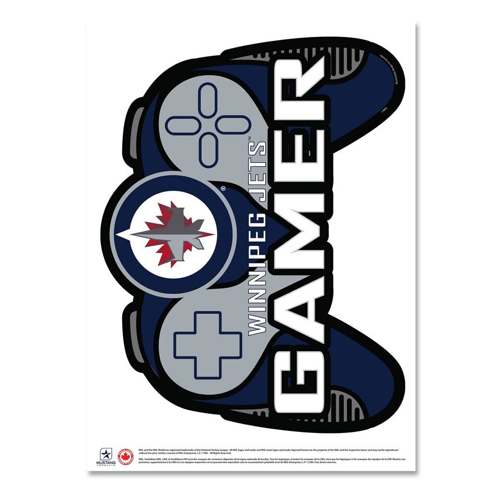 Winnipeg Jets - 16'' x 22'' Controller Gamer Wall Decal