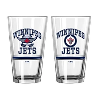 Jets de Winnipeg 16oz. Verre à pinte, paquet de deux