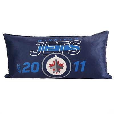 Oreiller de corps 18 po x 36 po des Jets de Winnipeg