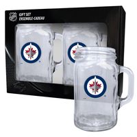 Winnipeg Jets 2-Pack 16oz. Mason Mug Set