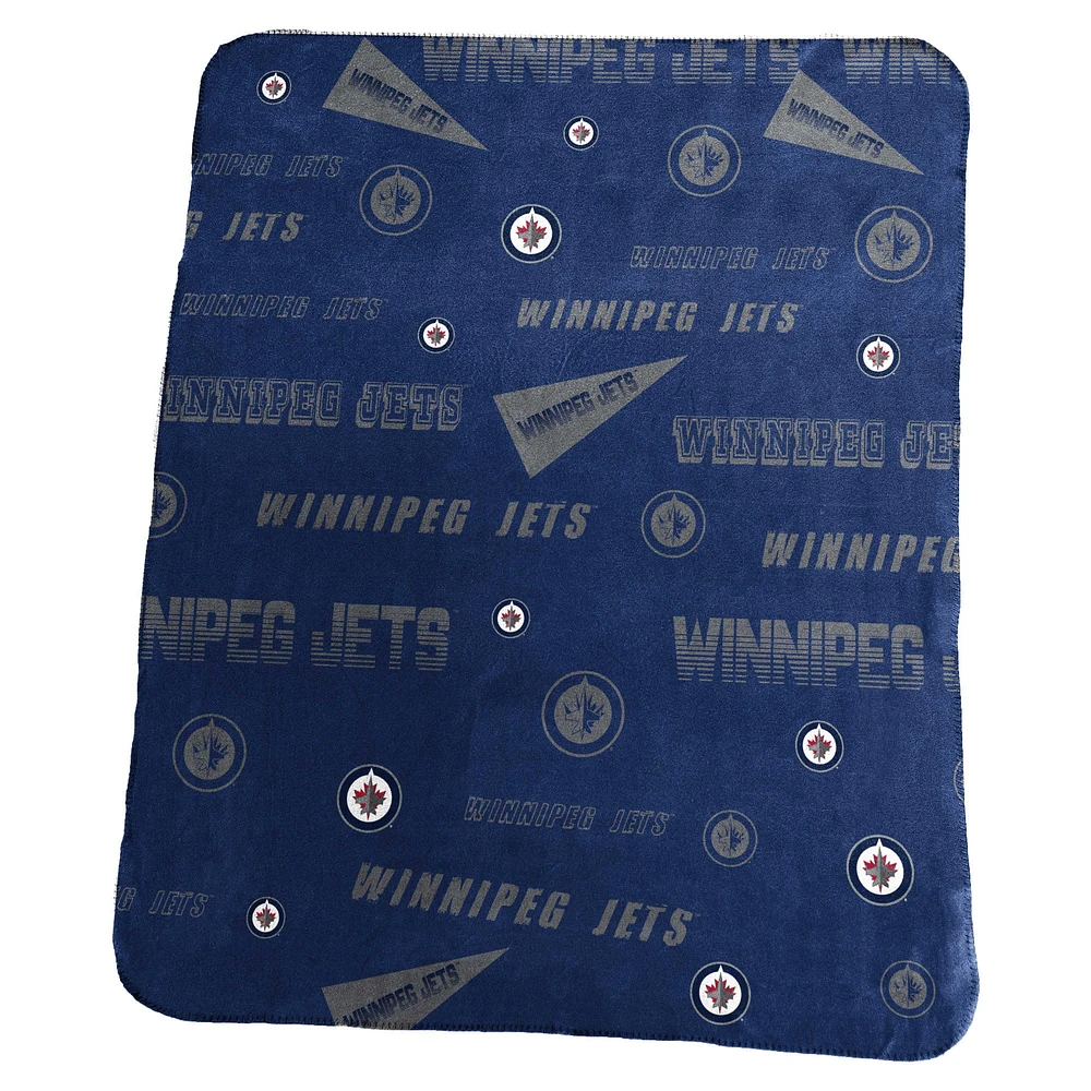 Couverture polaire classique 50" x 60" des Jets de Winnipeg