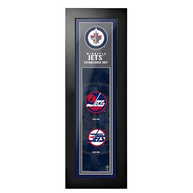 Jets de Winnipeg - Cadre 6'' x 22'' Logos to History