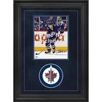 Cadre photo vertical de luxe 8 po x 10 po des Jets de Winnipeg avec logo de l'équipe
