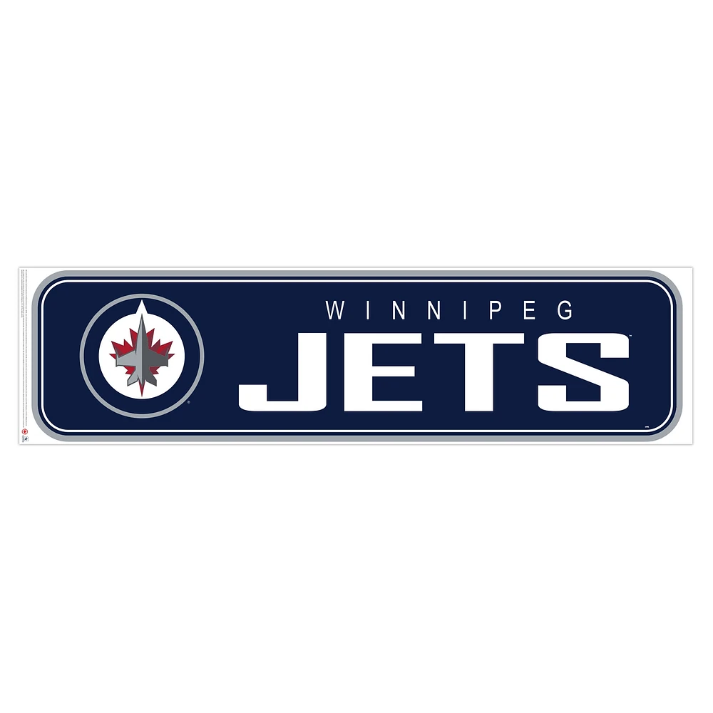 Mur repositionnable 90'' x 23'' Winnipeg Jets - Décalcomanie