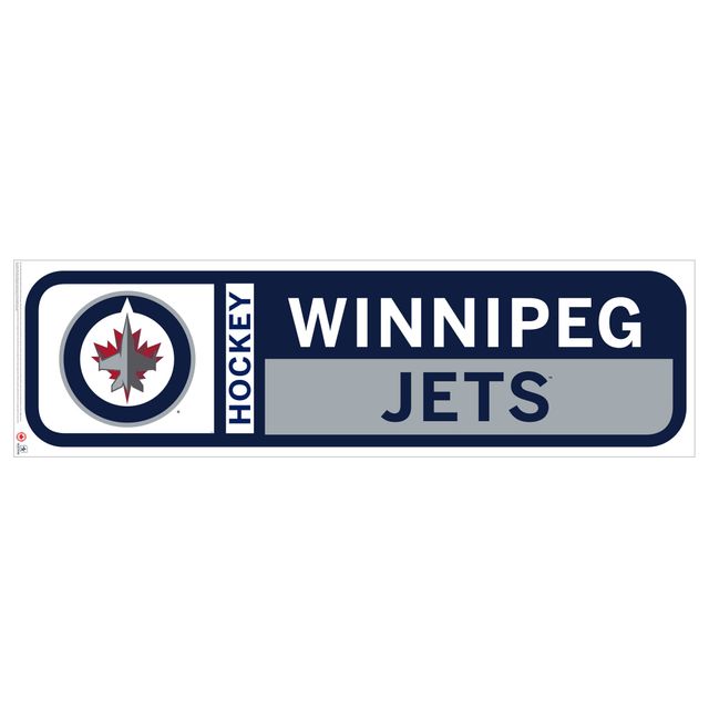 Décalcomanie murale repositionnable avec logo d'équipe 90'' x 23'' des Jets de Winnipeg