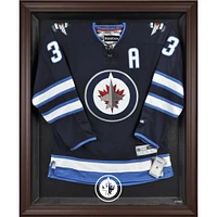 Vitrine de présentation du maillot encadré marron des Jets de Winnipeg