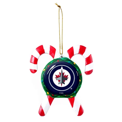 Winnipeg Jets Candy Cane Ornament