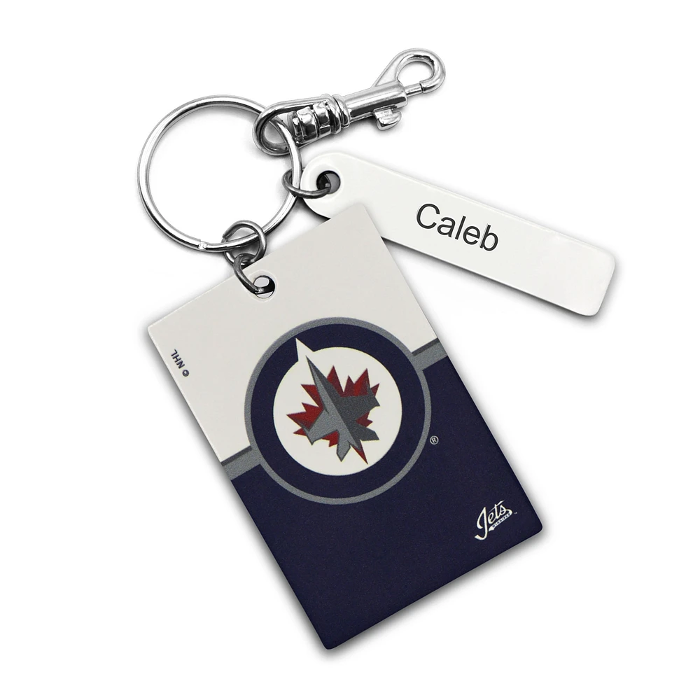 Jets de Winnipeg - Coffret cadeau trois pièces en cuir avec étiquette personnalisée