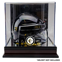 Vitrine de présentation pour mini-casque avec logo en acajou des Jets de Winnipeg