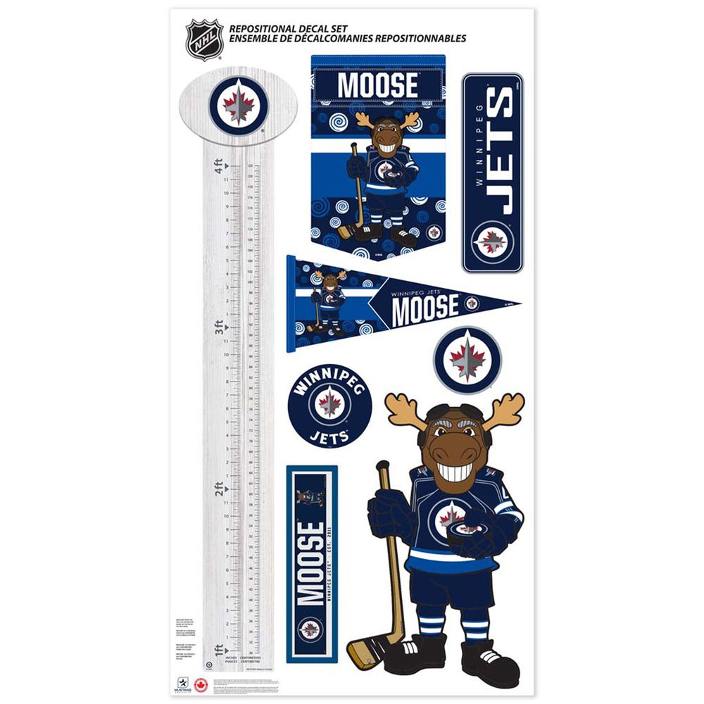 Winnipeg Jets - Mascot Repositionable Decal Set