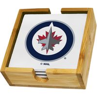 Winnipeg Jets Team Logo Four-Pack Square Coaster Set