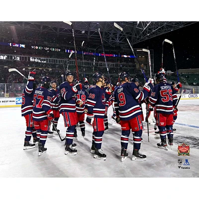 Photo non signée de la célébration l'équipe du tournoi NHL Heritage Classic 2019 des Jets Winnipeg