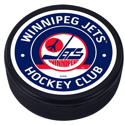 Jets de Winnipeg - Rondelle de hockey texturée classique vintage