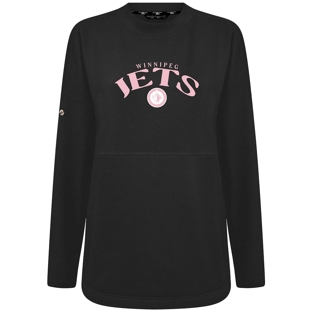 Women's Levelwear Winnipeg Jets Mother's Day Beaudry Arched Pullover Sweatshirt